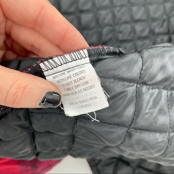 Vintage Towncraft RED PLAID Flannel Shacket Quilted Liner XL 90s Gorpcore - Picture 10 of 10